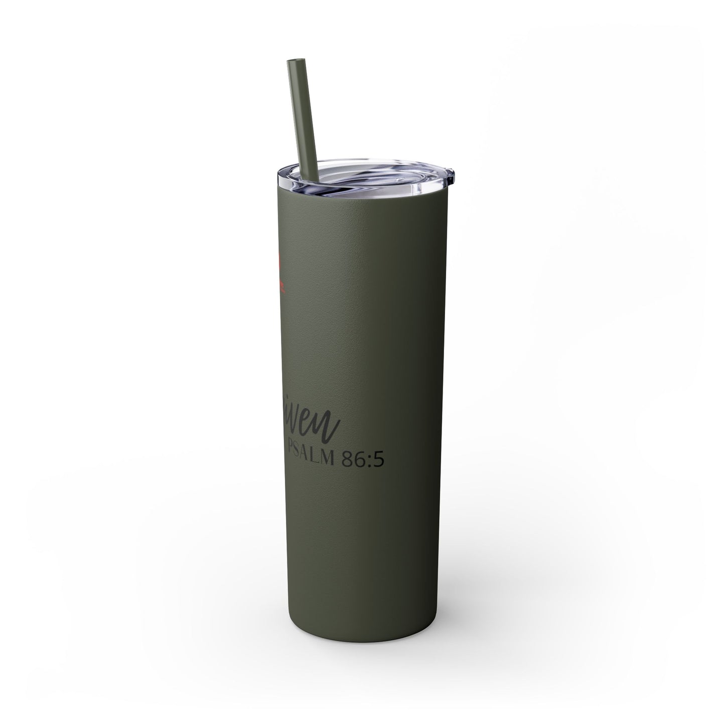 Forgiven Skinny Tumbler with Straw, 20oz