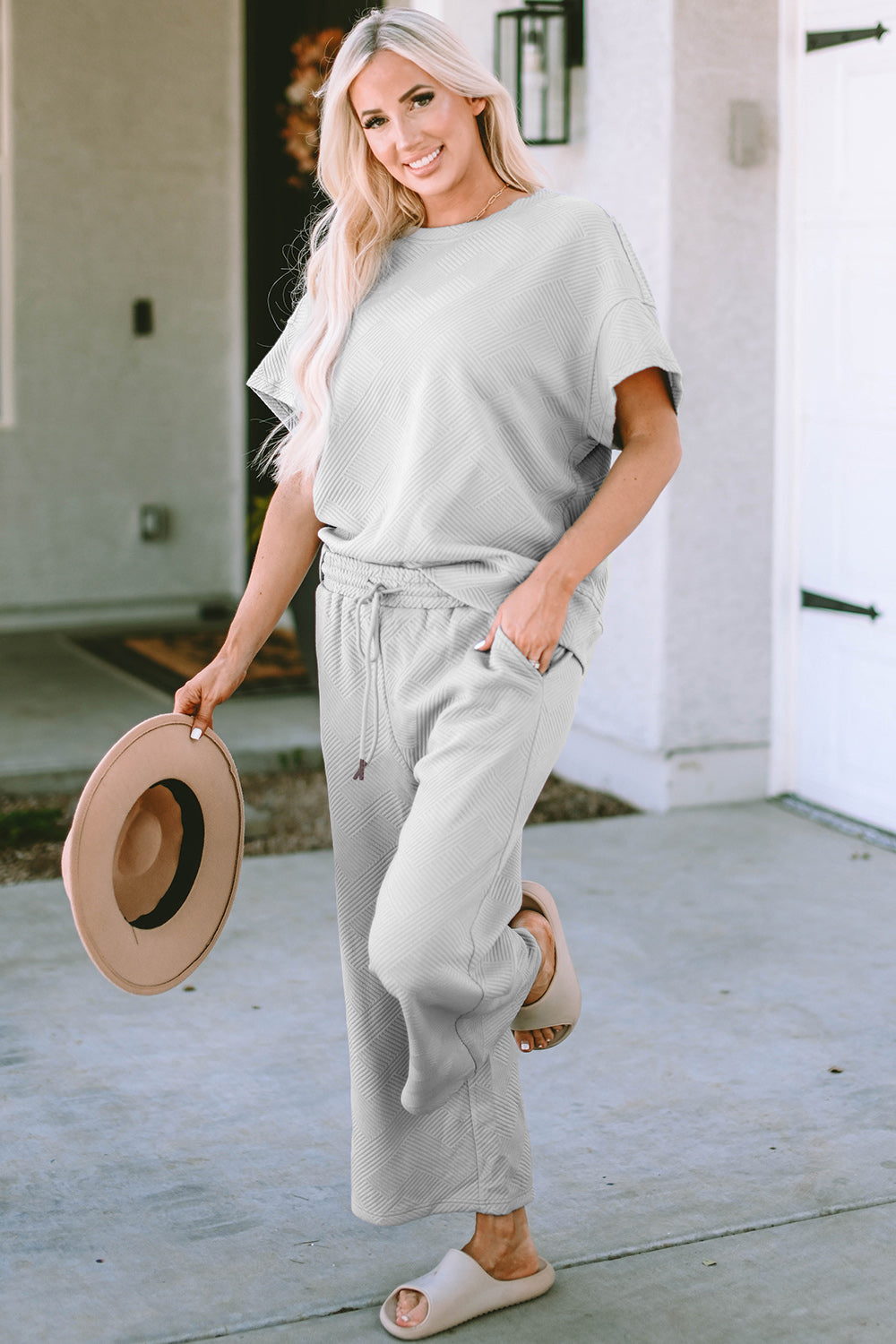 Graced  Short Sleeve Top and Pants Set