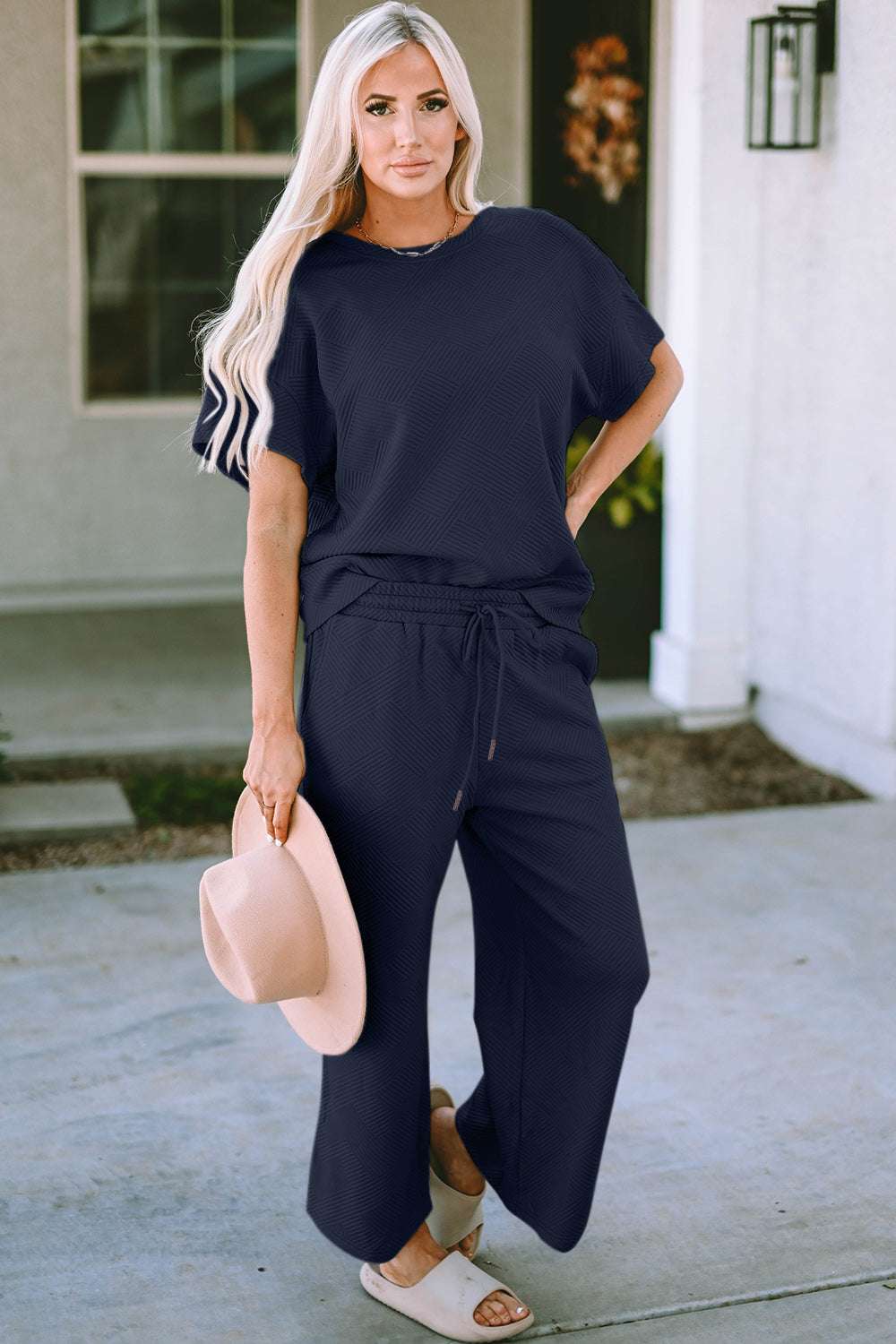 Graced  Short Sleeve Top and Pants Set