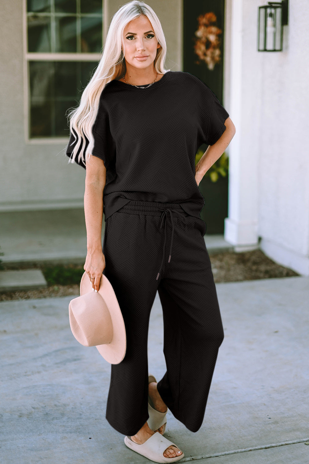 Graced  Short Sleeve Top and Pants Set