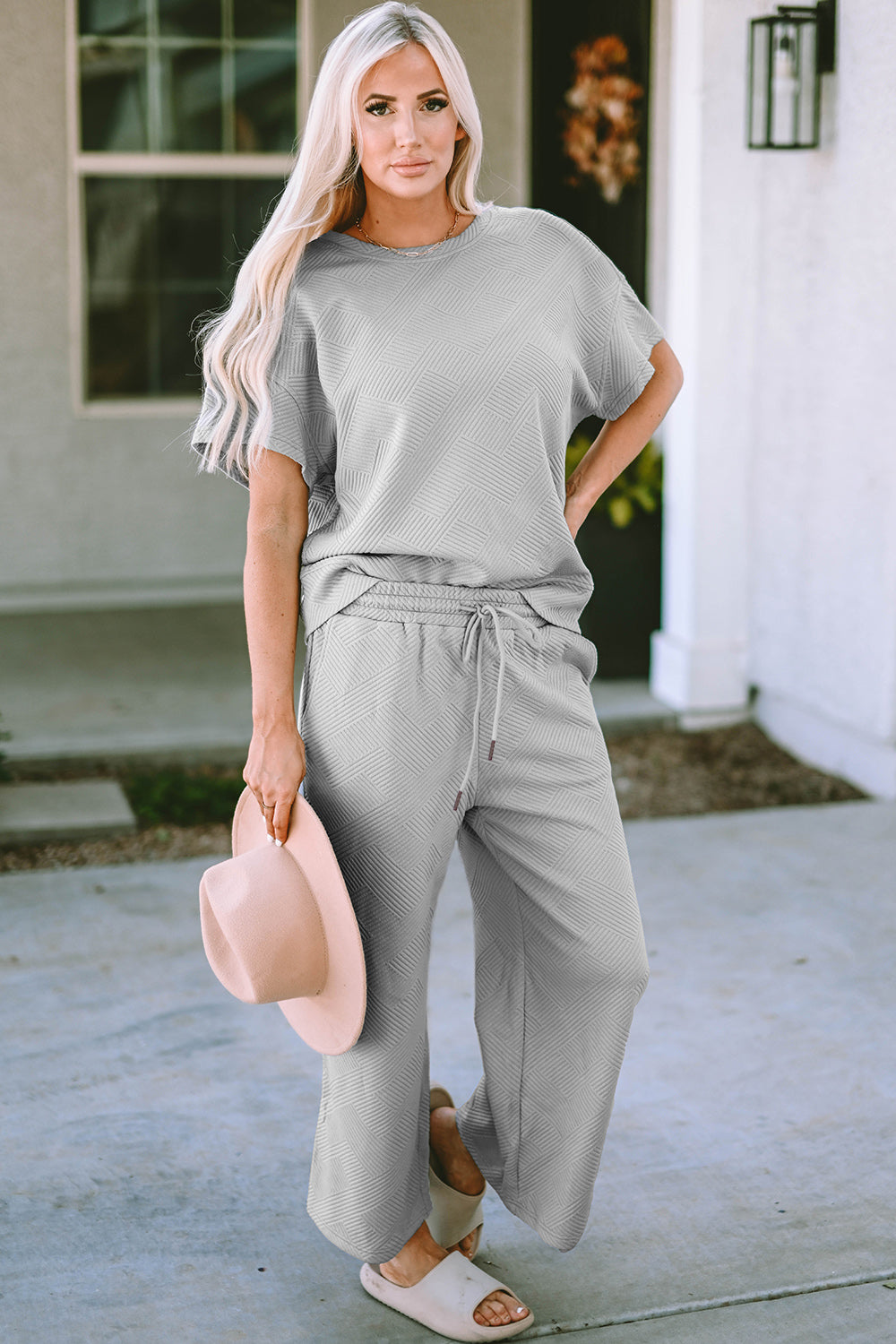 Graced  Short Sleeve Top and Pants Set