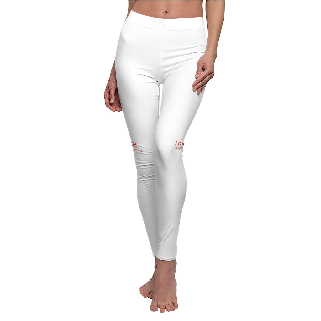 Women's Cut & Sew Casual Leggings White LP