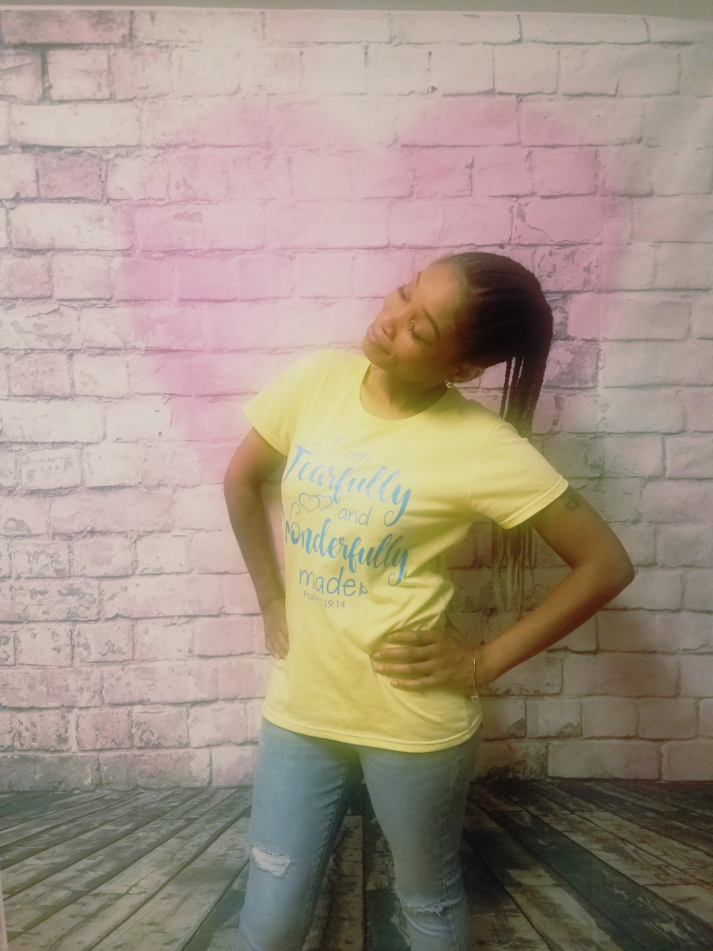 Custom Yellow and Blue Fearfully Made Tee