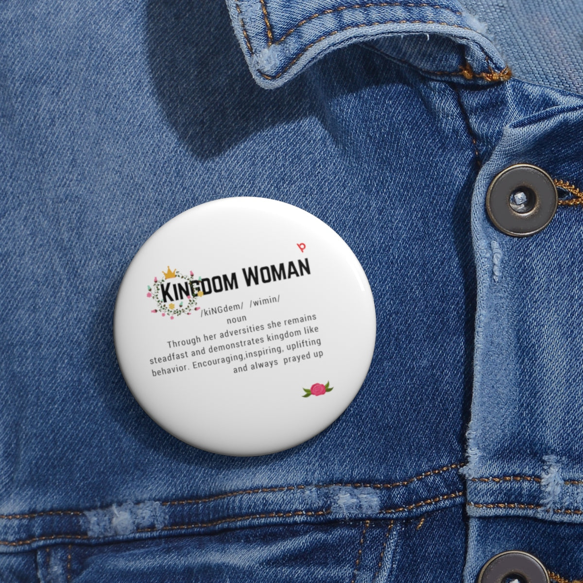 Kingdom Woman Pin Buttons