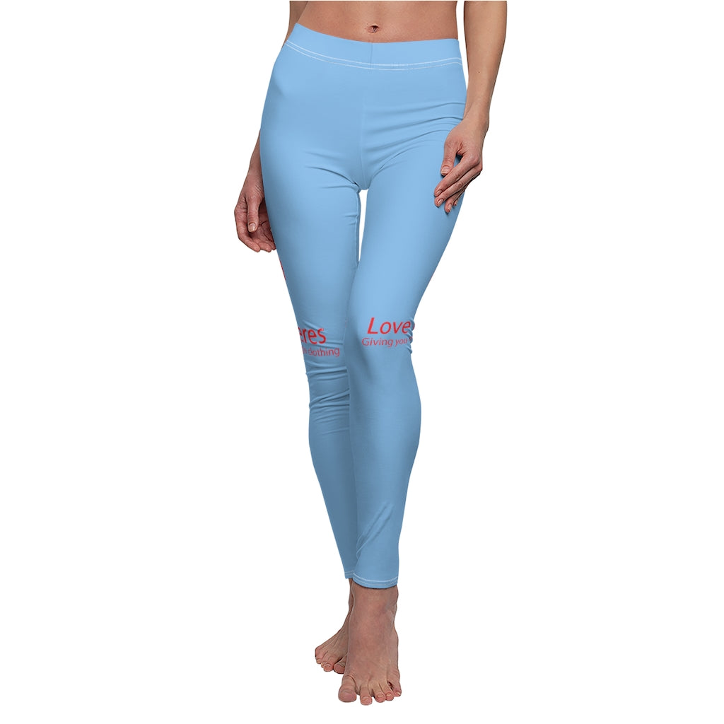 Women's Cut & Sew Casual Leggings Blue LP