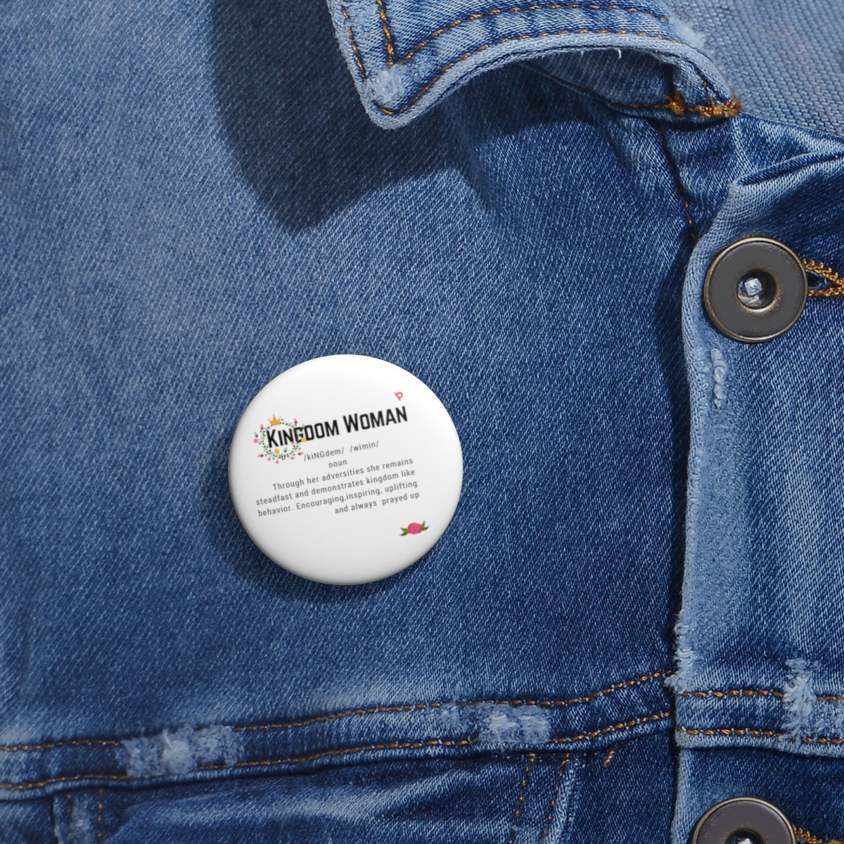 Kingdom Woman Pin Buttons