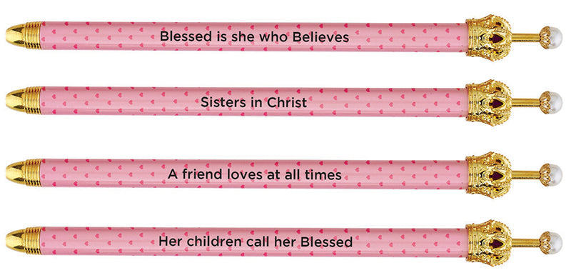 Pink Crown Pen Assortment