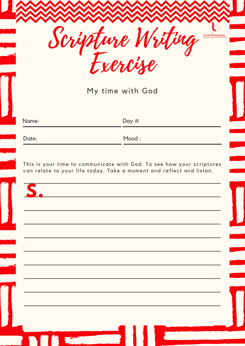 Scripture Writing Worksheets