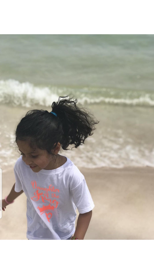 Custom Glitter Daughter Of The King ( Long Sleeve) Tee