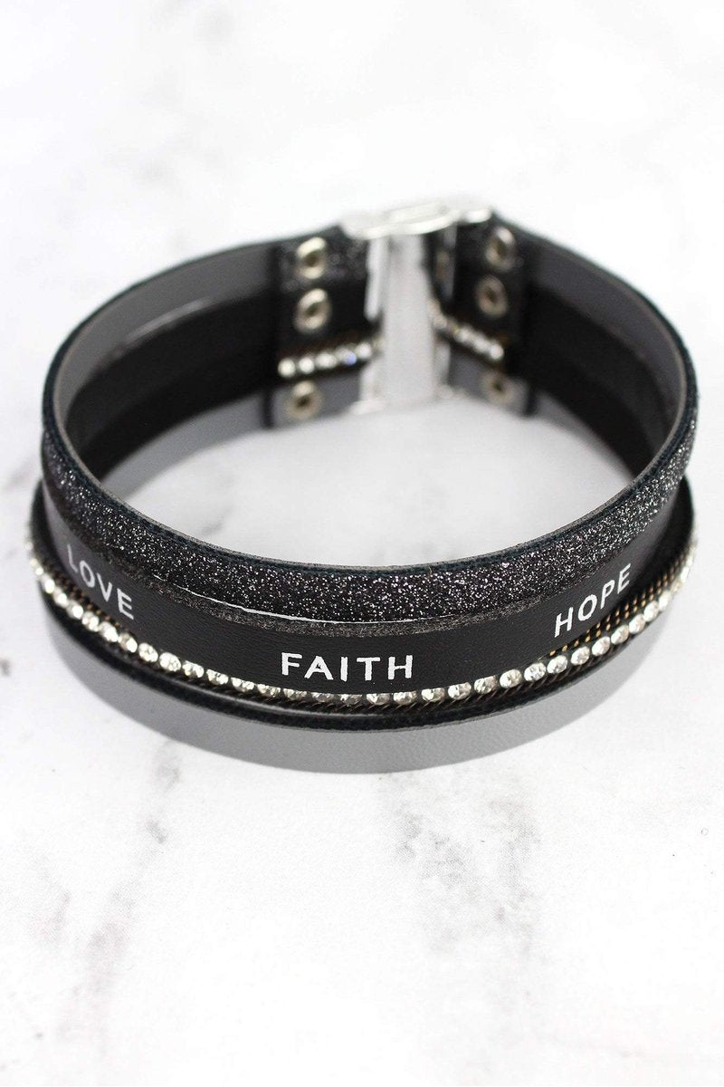 Faith Hope Love Magnetic Bracelet 