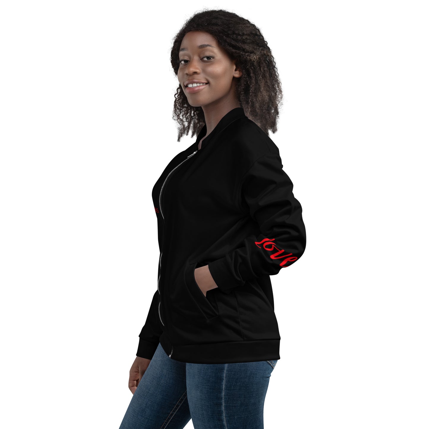 Forgiven Unisex Bomber Jacket Black
