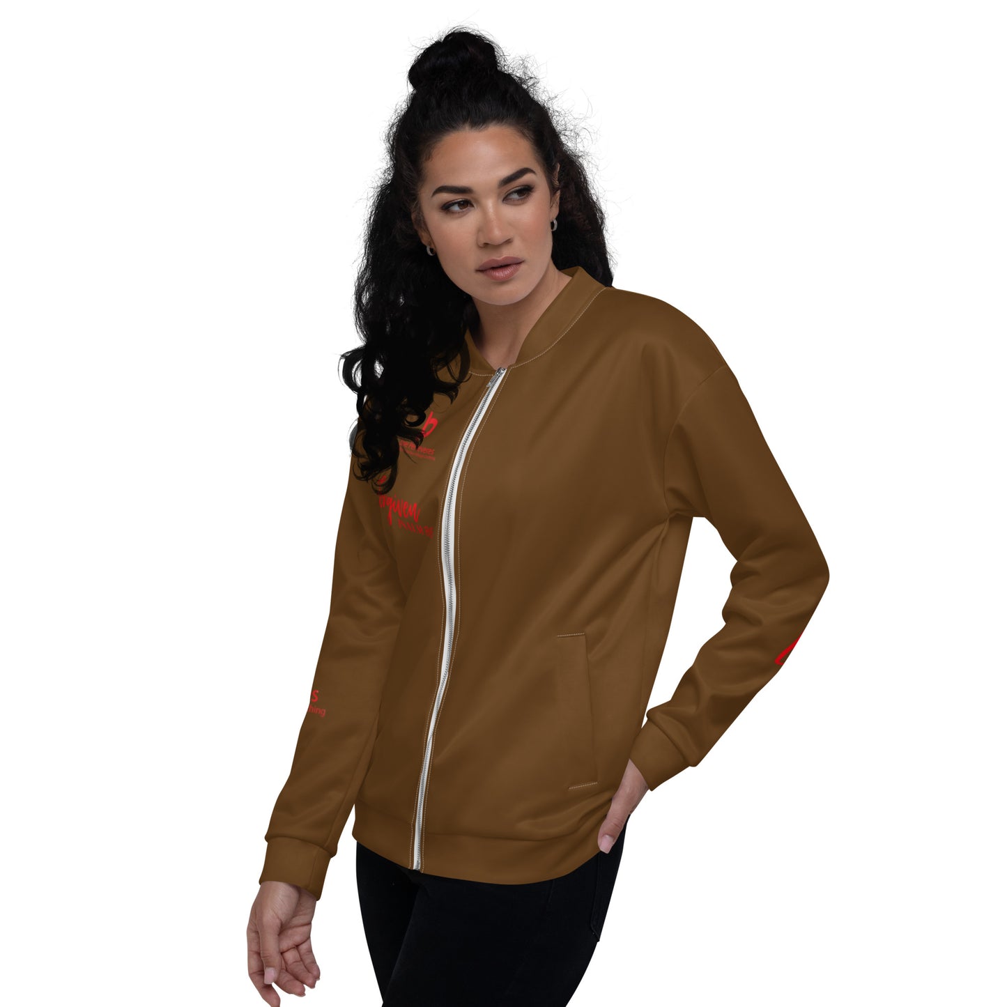 Forgiven Unisex Bomber Jacket Brown