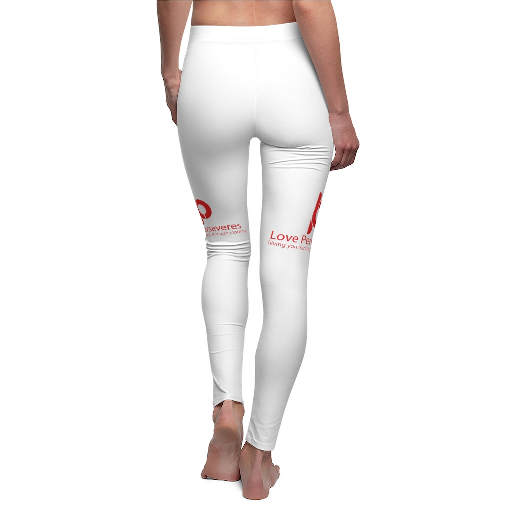 Women's Cut & Sew Casual Leggings White LP