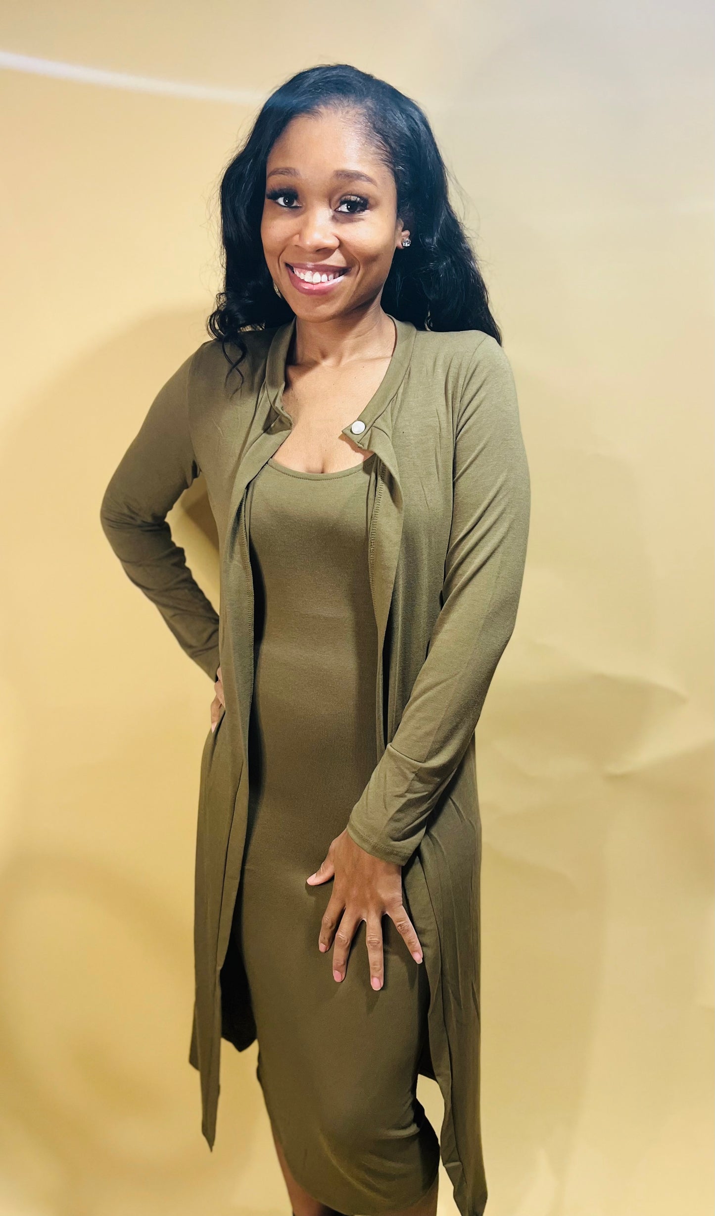 Faith Dress & Cardigan Set