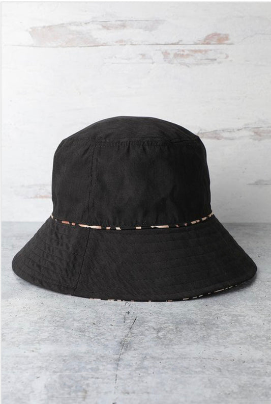 Leopard Print Reversible Bucket Hat