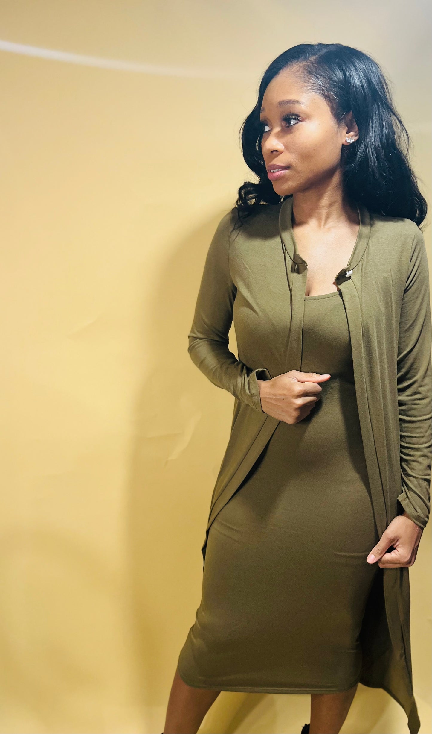 Faith Dress & Cardigan Set