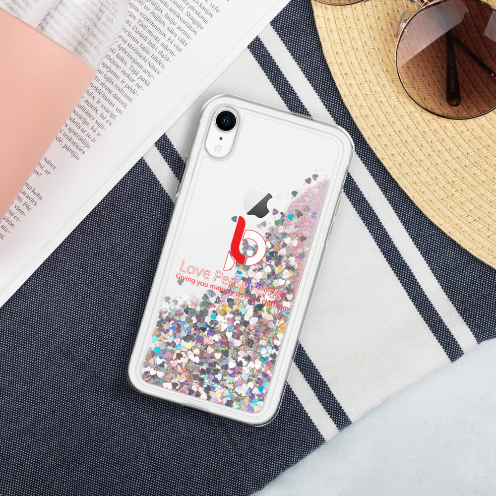 Love Perseveres Liquid Glitter Phone Case