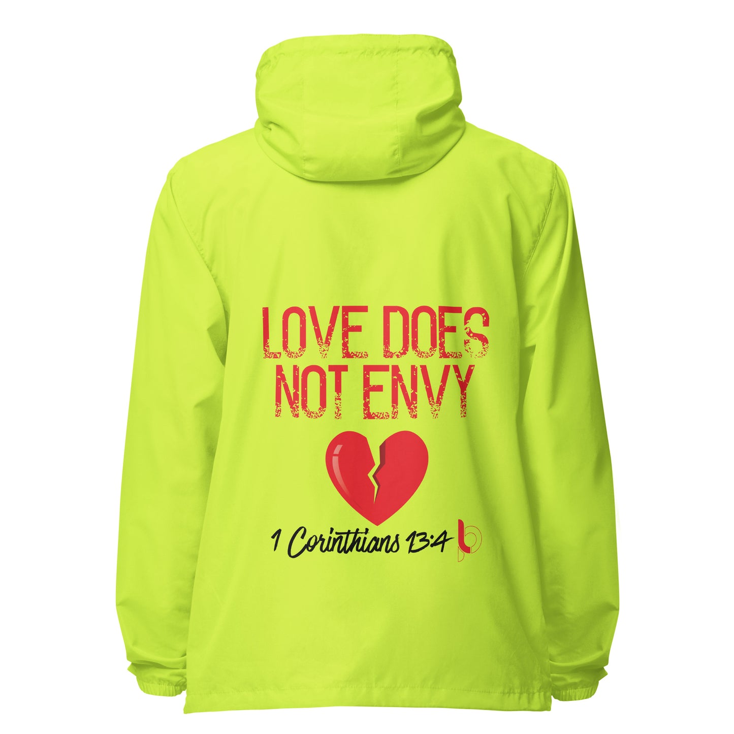 Love Does Not Envy Unisex lightweight zip up windbreaker