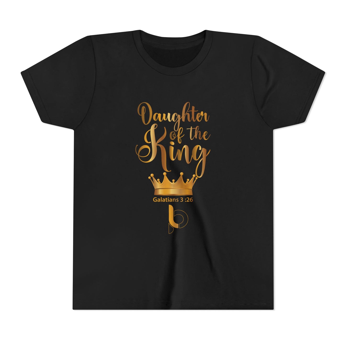 Daughter of the King Youth Tee – Christian Girls’ Faith Shirt (Galatians 3:26)