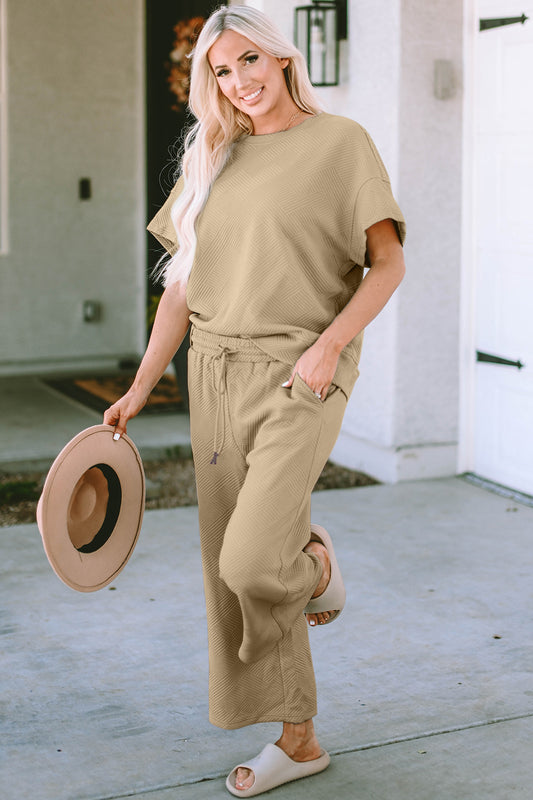 Graced  Short Sleeve Top and Pants Set