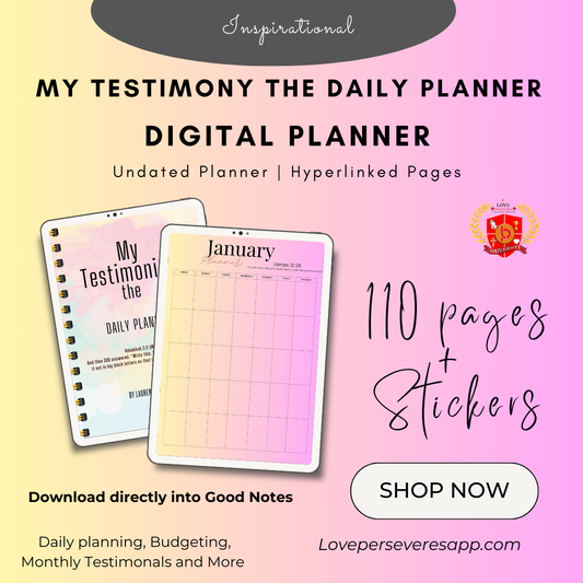 My Testimony The Daily Planner Digital Planner