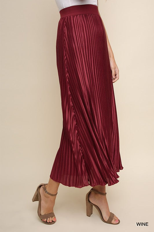 Accordion Pleated Maxi Skirt