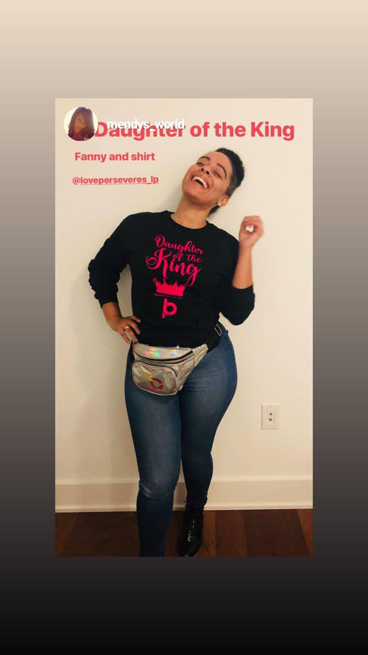 Pink And Black Daughter Of The King Long Sleeve Tee