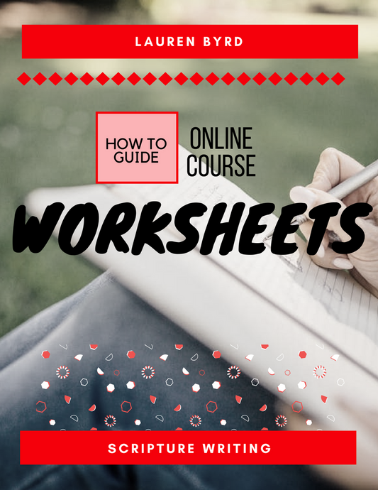 Scripture Writing Worksheets