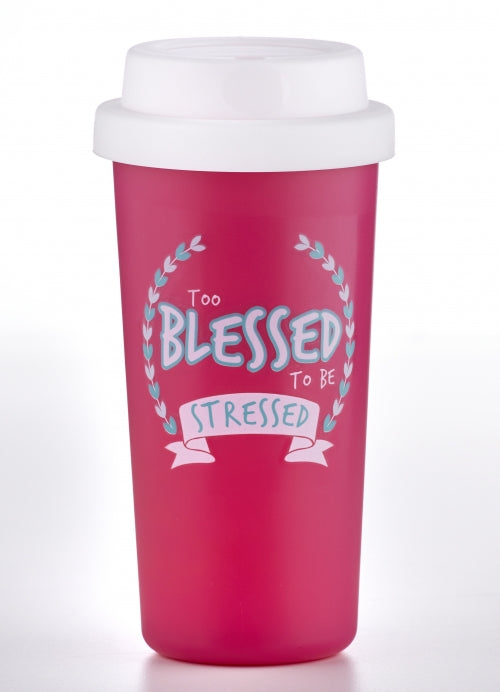 Mini-Too Blessed to be Stressed Tumbler