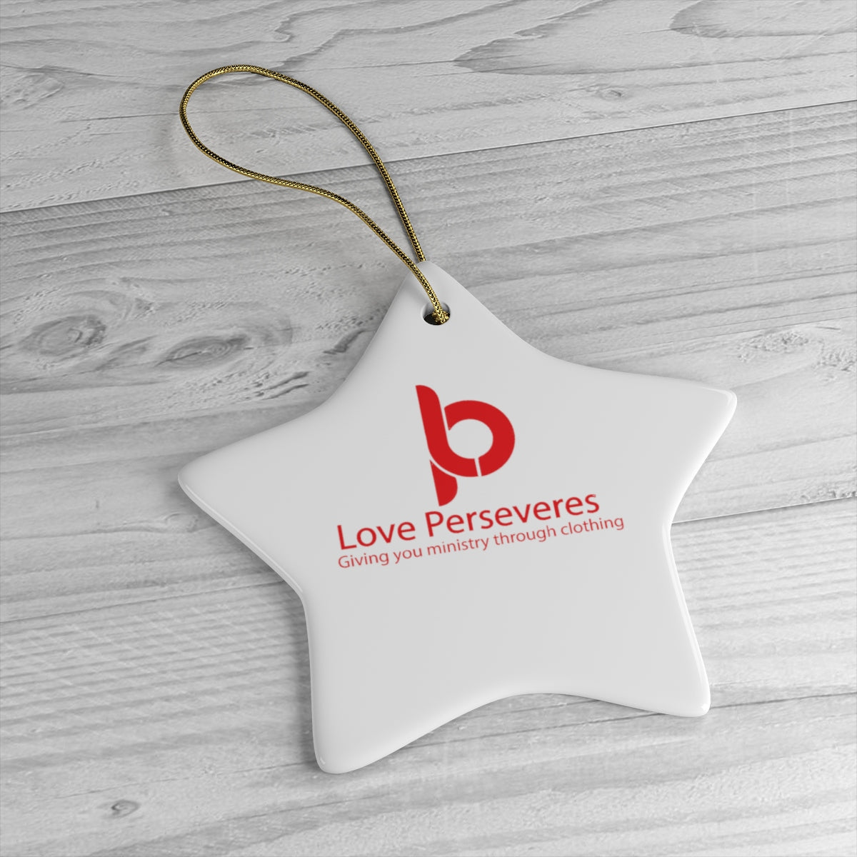Ceramic Love Perseveres Ornaments