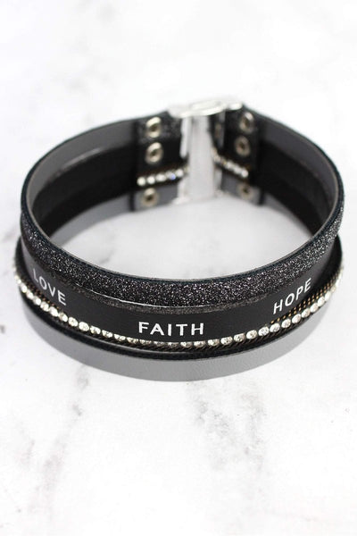 FAITH HOPE LOVE Message Bracelet – US Jewelry House