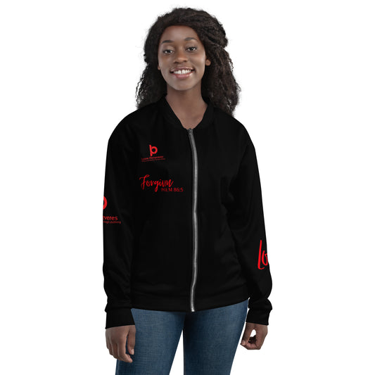 Forgiven Unisex Bomber Jacket Black
