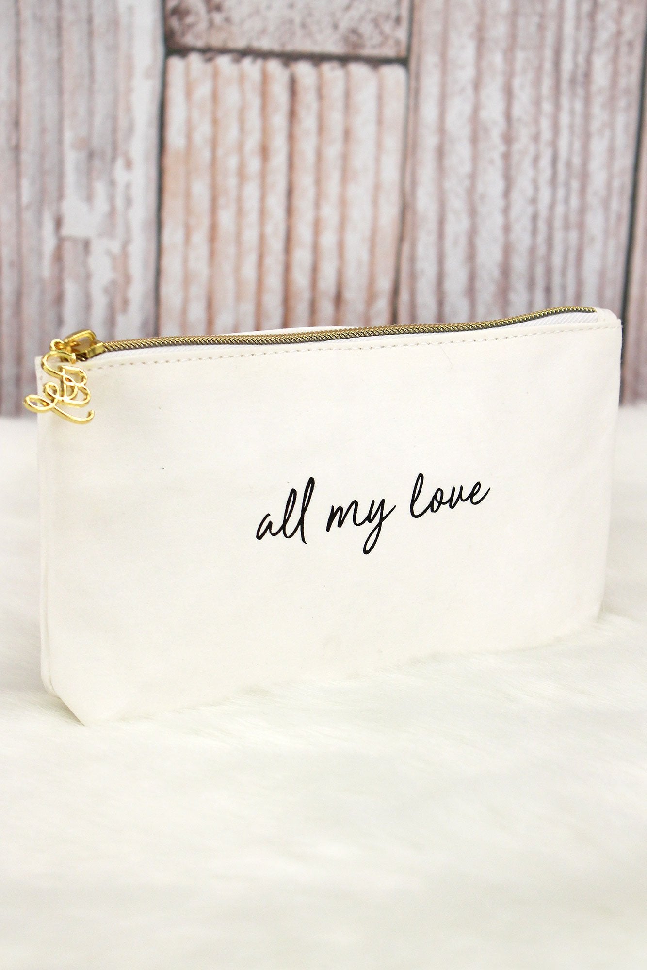 WHITE 'ALL MY LOVE' POUCH