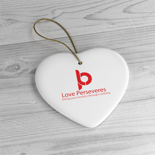 Ceramic Love Perseveres Ornaments