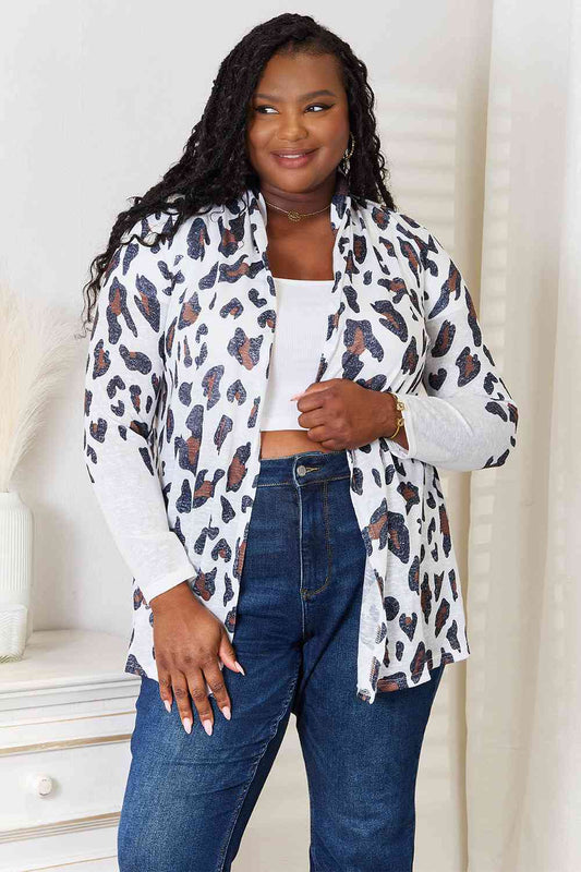Look At The God IN ME Leopard Long Sleeve Cardigan