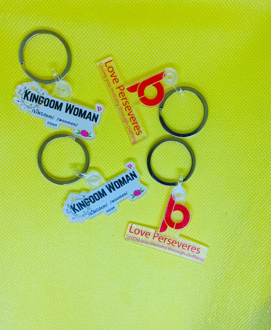 Kingdom Woman & Love Perseveres Key Chain