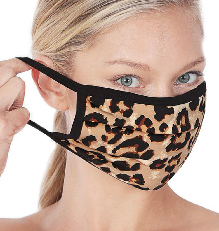 Leopard Print Washable Mask