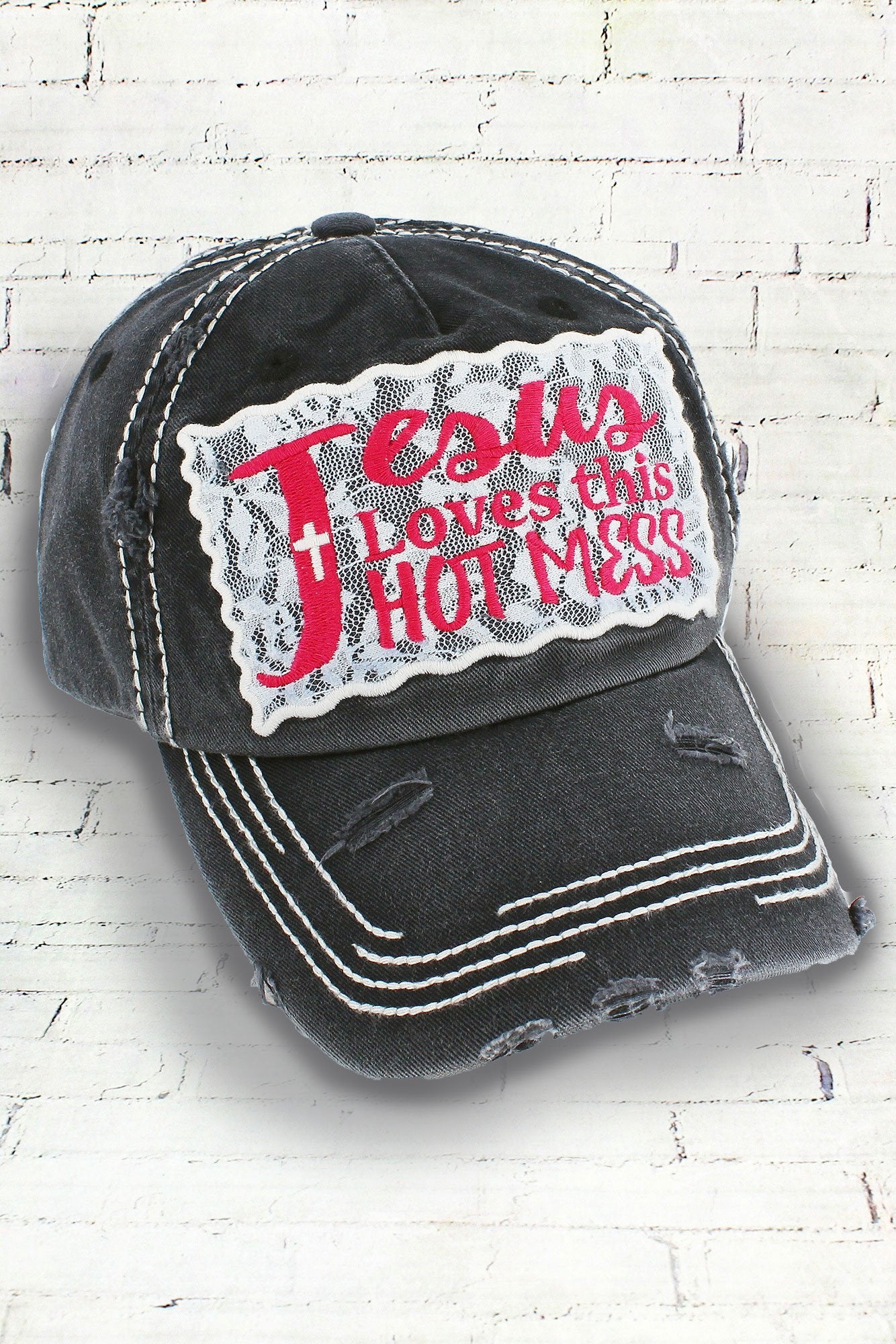 Jesus Loves this Hot mess  Hat !