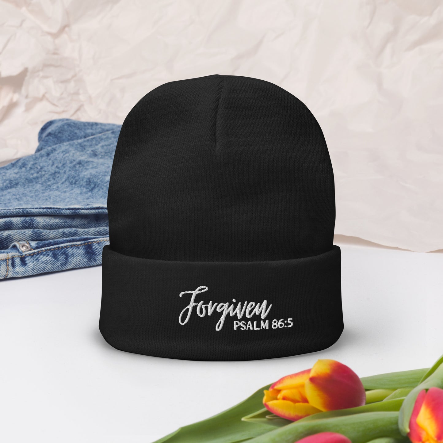 Forgiven Embroidered Beanie