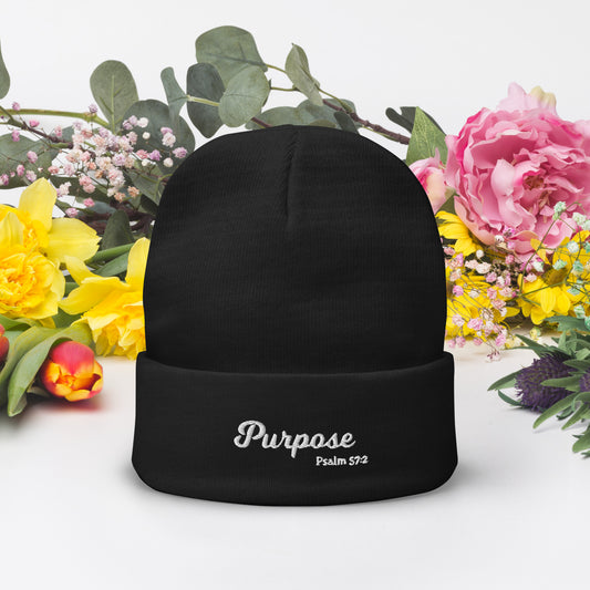 Purpose Embroidered Beanie