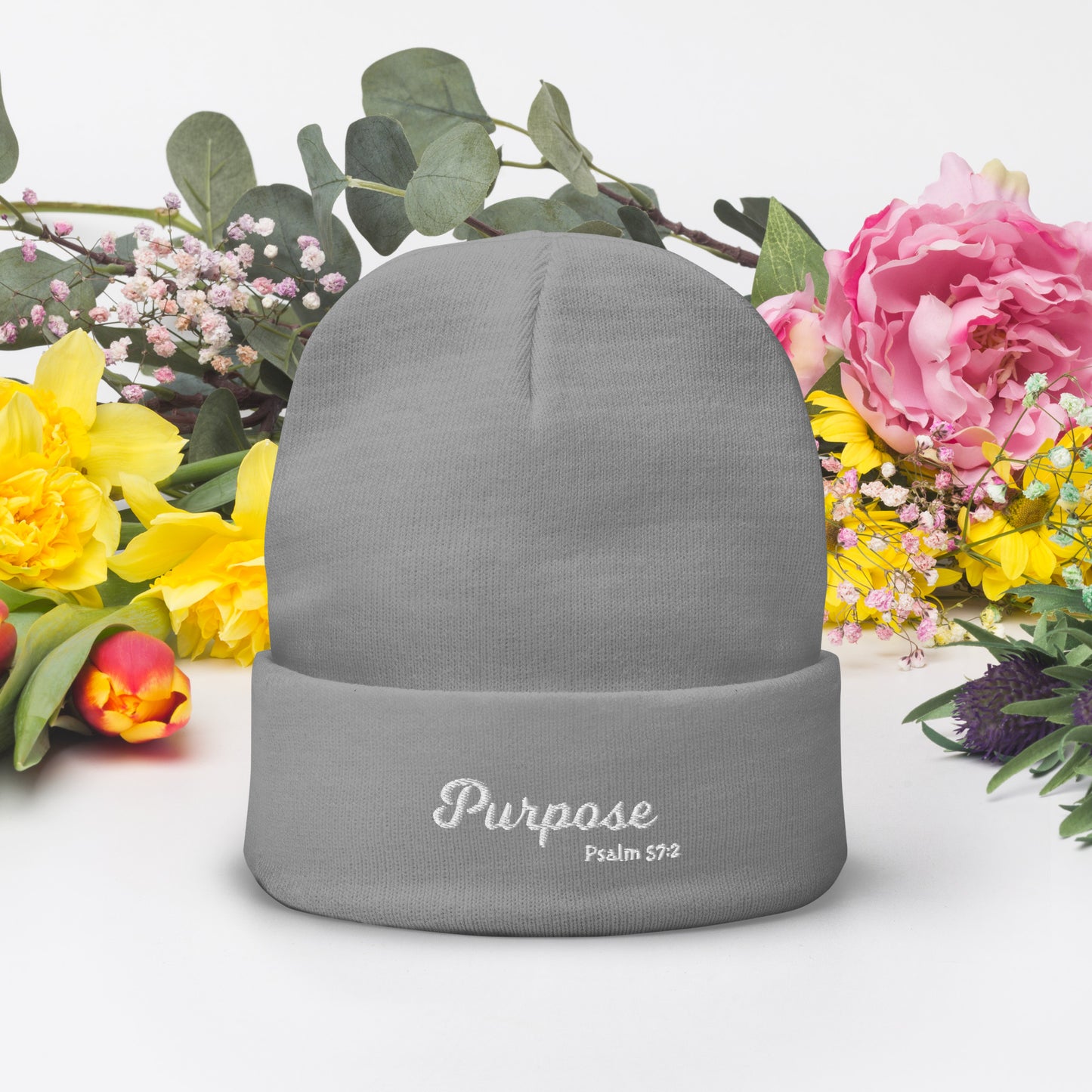 Purpose Embroidered Beanie