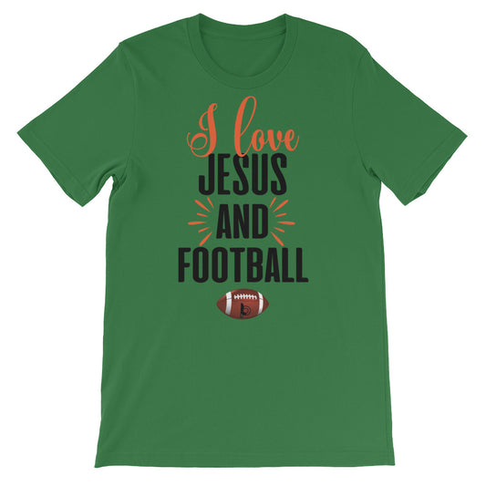 I Love Jesus  And Football Short-Sleeve Unisex T-Shirt