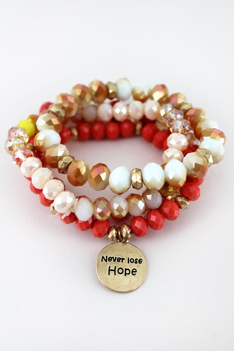 Never Lose Hope Charm Bracelet